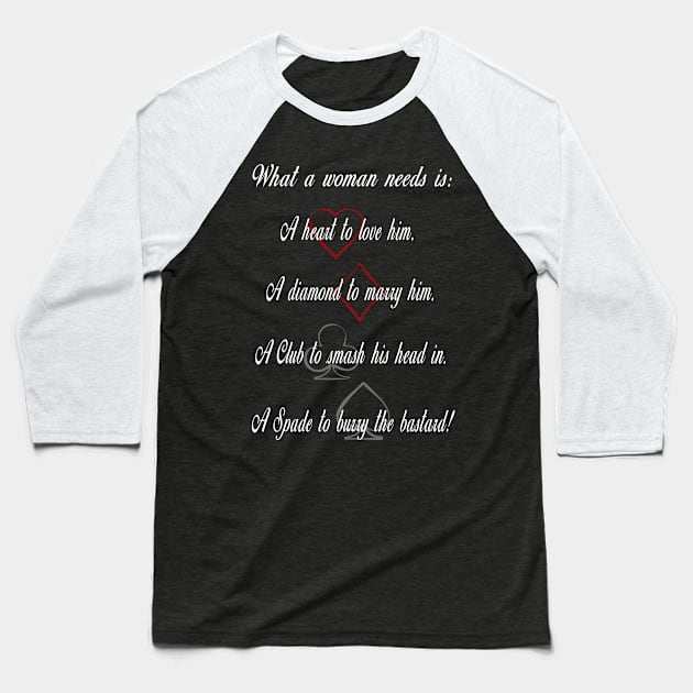 What Women Want Baseball T-Shirt by Hellustrations